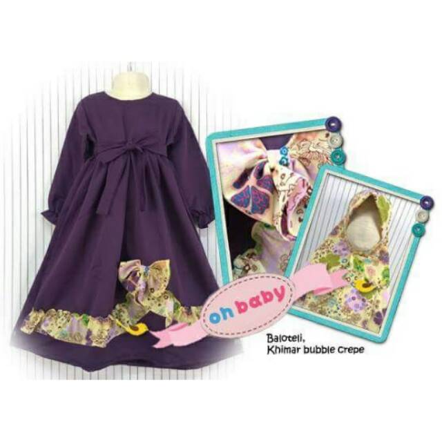GAMIS BAYI / BABY DRESS / BAJU MUSLIM ANAK / BAYI 1-2 TAHUN