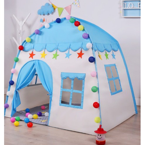 Tenda Anak Model Rumah / Tenda Bermain Princess Castle / Tenda Castle Tenda Anak Bentuk Model Rumah Window Tenda Bermain Princess Castle Outdoor Pink Biru