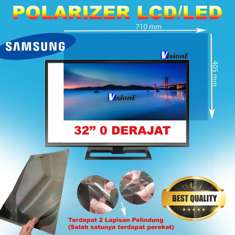Polarizer 32 Inch Samsung 0 Derajat Bagian Depan Polarized Polaris