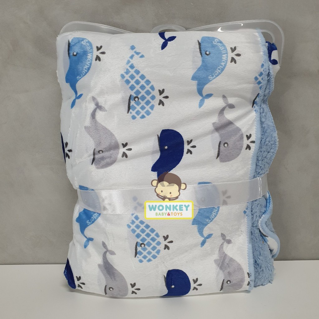 Selimut Bayi Double Fleece Tanpa Topi / Selimut Bulu / Selimut Anak Kolaco / Baby Of Mine / Cart Flower / Just to you / Somerset