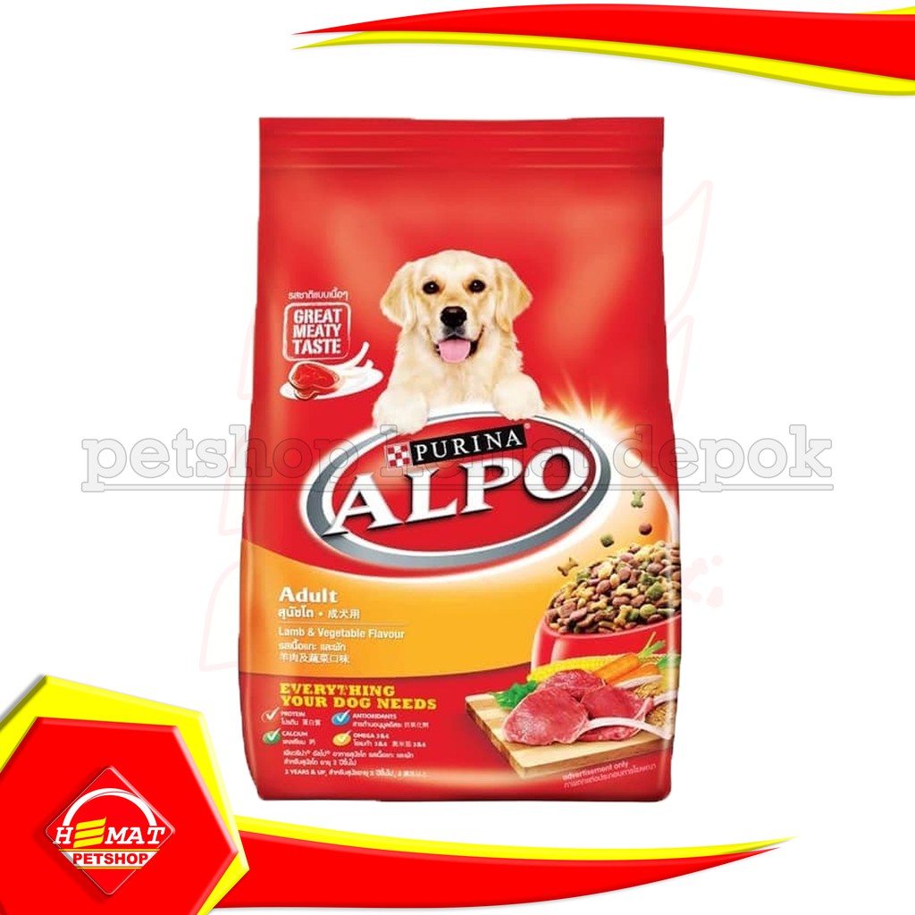 Dog food Alpo Adult Lamb Vegetable 1,5 Kg Makanan Anjing dewasa 1.5kg