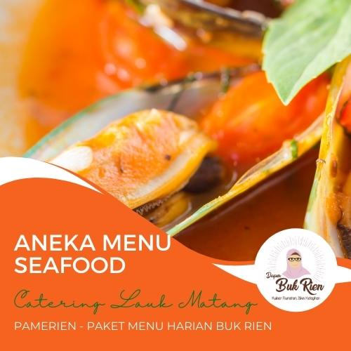 

Lauk Matang Ikan Bakar / Tuna Asam Manis / Kerang Saus Padang / Udang Goreng Tepung - Catering Lauk Harian