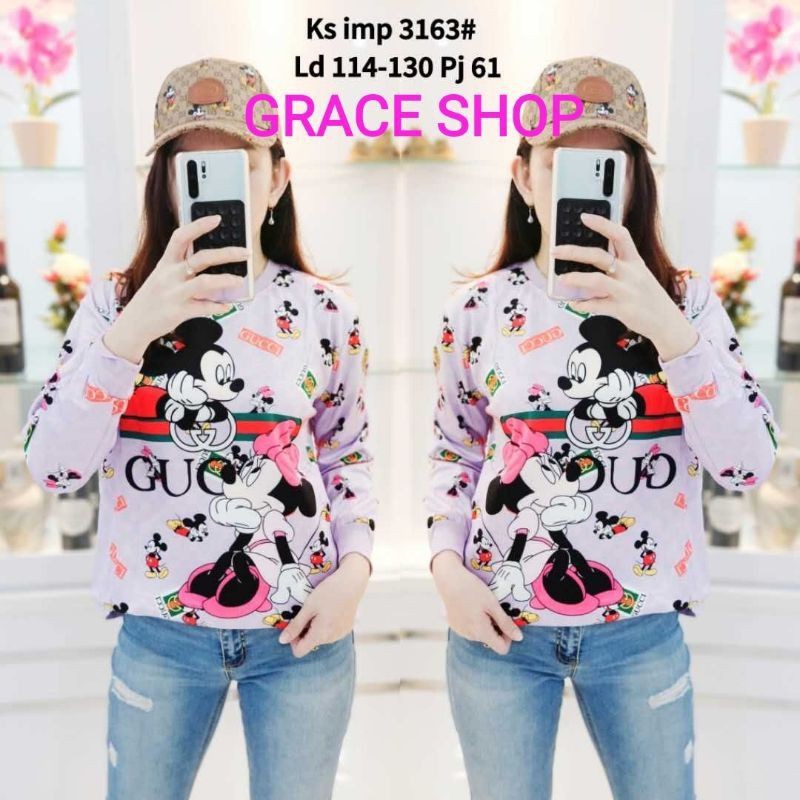 Kaos Import Premium Karakter Disn3y ~ Mickey LILAC 3163