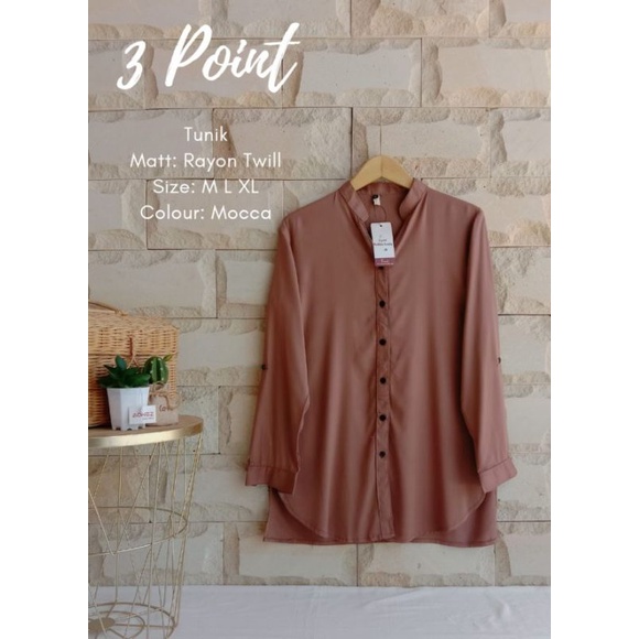 TUNIK THREE POINT TUNIK BUSUI BAJU KEMEJA WANITA