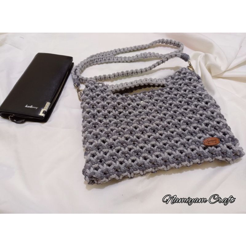 Tas Anyaman Macrame | Tas Rajut | Tas Slempang | Custom Warna