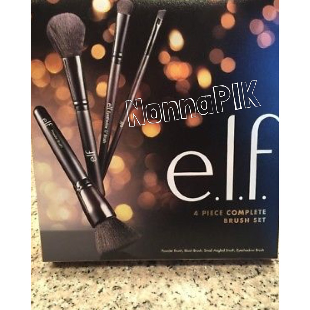 e.l.f. 4 Piece Complete Brush Set Holiday Collection Limited Edition