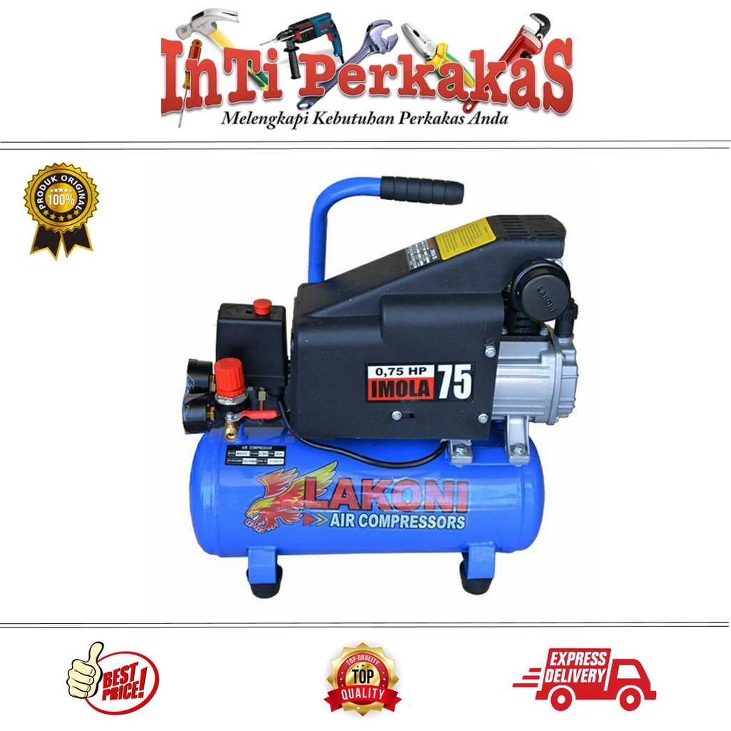LAKONI IMOLA 75 Kompresor Angin 3/4 HP Portable Air Compressor 10 ltr / Imola75 Lakoni