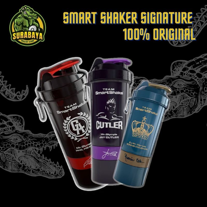 SMART SHAKER SIGNATURE SERIES 100% ORIGINAL JAY CUTLER RONNIE COLEMAN PHIL HEATH BOTOL MINUM