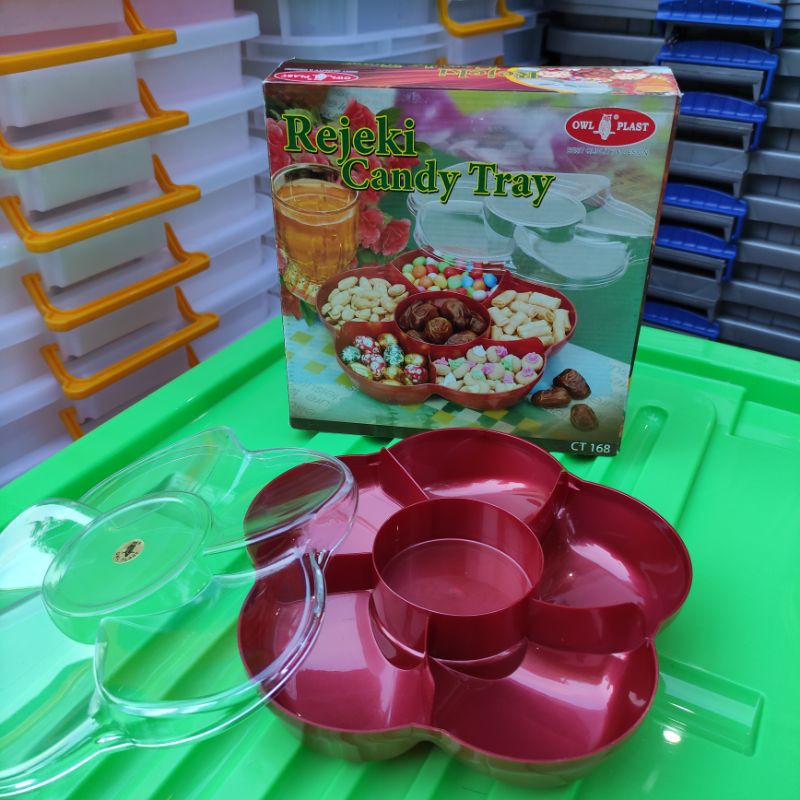 NEW!! OWL PLAST - TOPLES KUE KERING 5 SEKAT / REJEKI CANDY TRAY