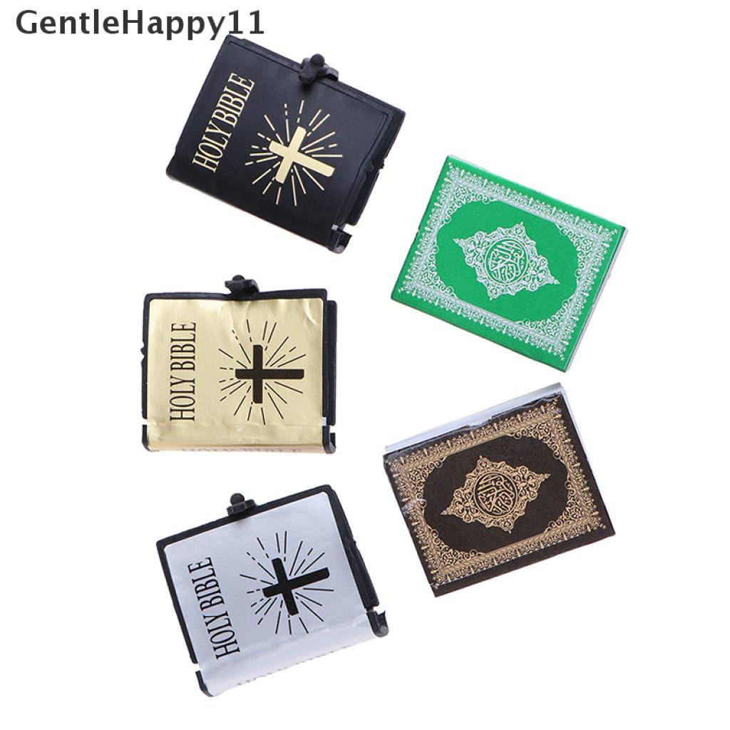 Gentlehappy Mainan Miniatur Buku Alkitab Skala 1: 12 Untuk Aksesoris Rumah Boneka
