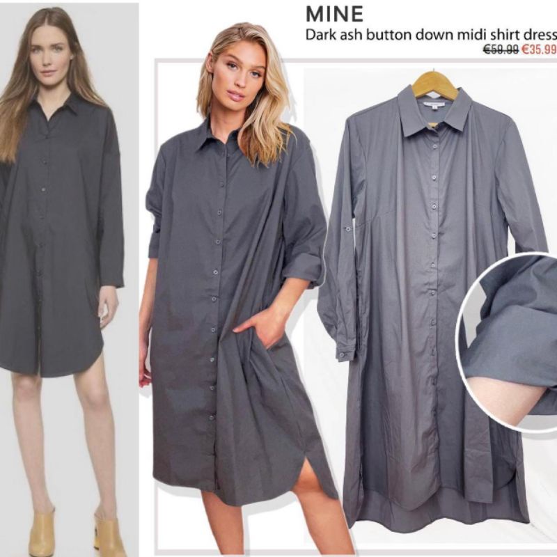 MINE button down shirt dress