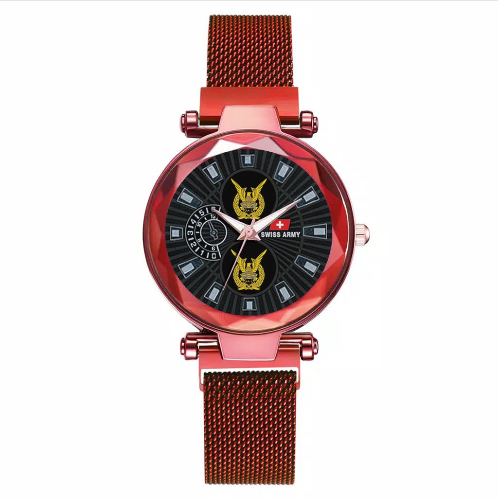 Jam Tangan Wanita Custom - TNI AU Free Box &amp; Batre Cadangan