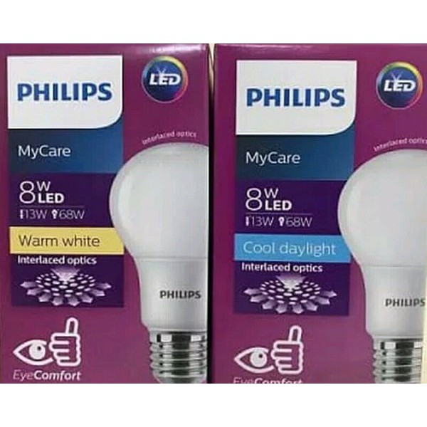 Bohlam LED Philips / Bohlam Philips / Lampu LED PHILIPS / Lampu Philips LED Bulb 8W - SERIES MYCARE