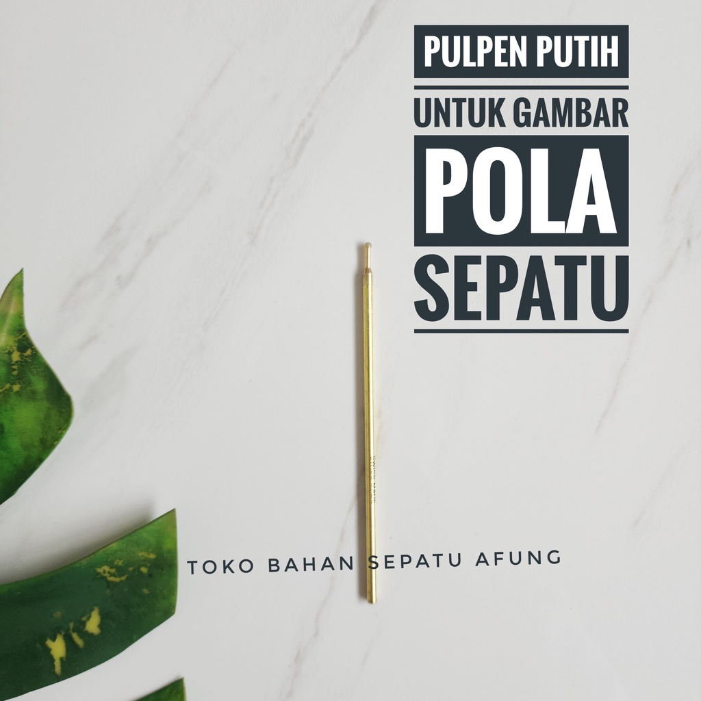 

Pulpen putih untuk gambar pola sepatu