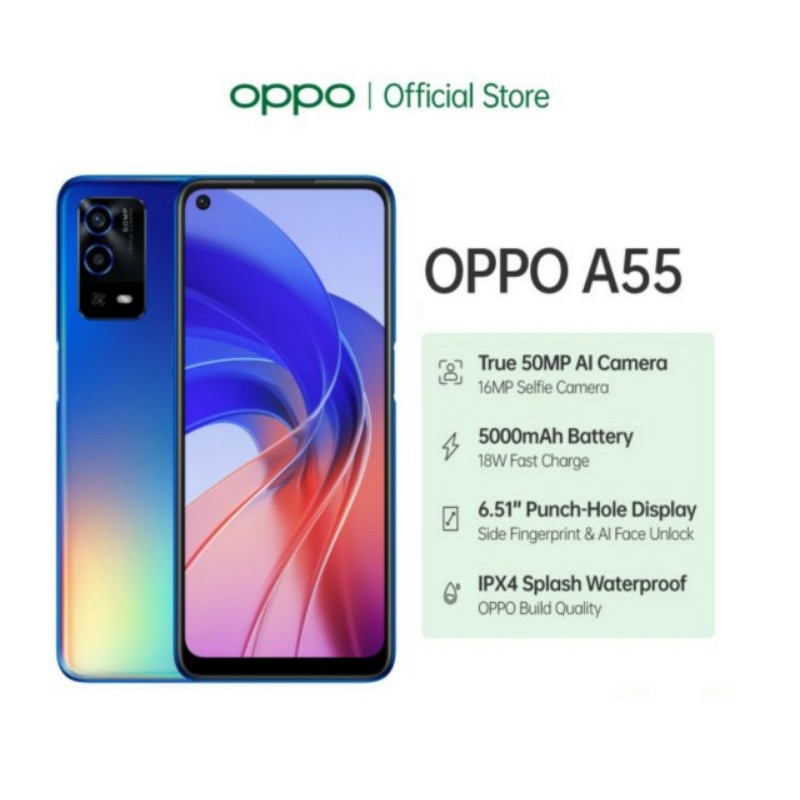 OPPO A55 RAM 4/64GB | OPPO A 55 4/128GB OPPO A17 4/64 GARANSI RESMI OPPO