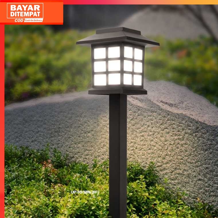 (100% ORI) Lampu Taman Solar Panel Garden Ground Plug - EM320