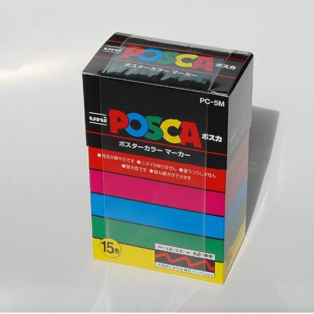 

Uni Posca Poster Color Marking Paints Marker Set 15 - PC-3M / PC-5M
