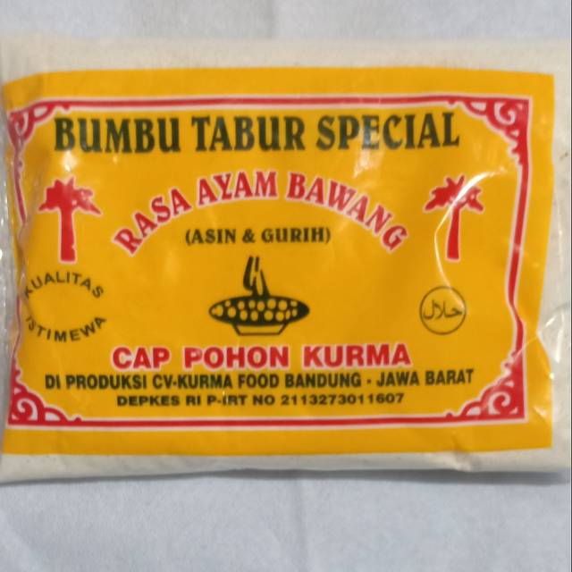 

Bumbu Tabur rasa Ayam Bawang cap Pohon Kurma 50gr