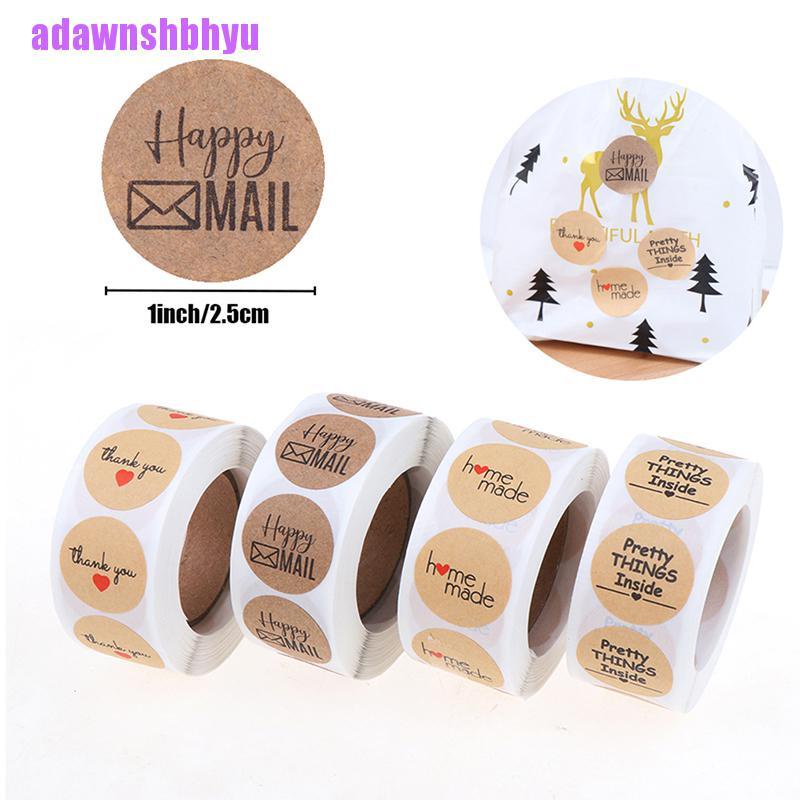 500pcs Stiker Label Segel Thank You Ukuran 1 inch Untuk Amplop