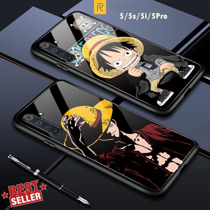 Case Realme 5 Pro One Piece Luffy Gambar Fuze Hard Gloosy - LUFFY