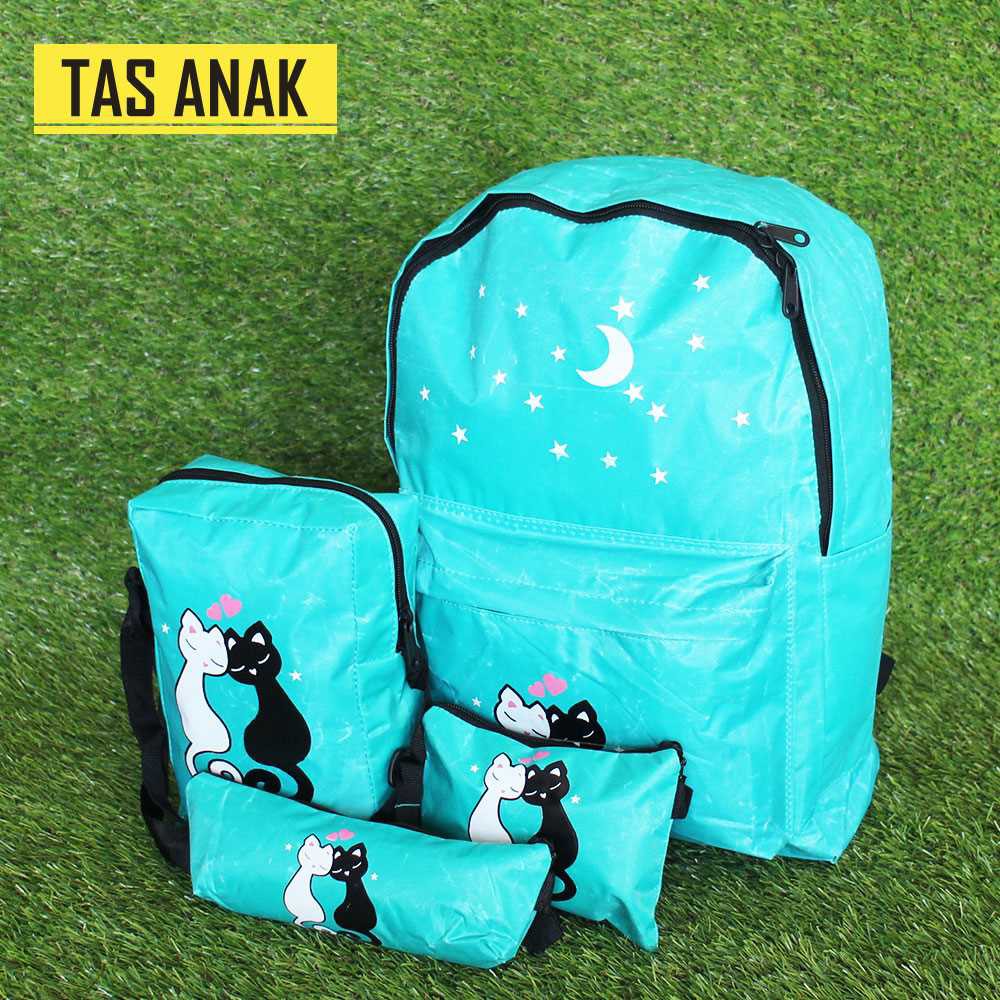 Tas Ransel Anak Perempuan 4in1 -Hijau Tosca