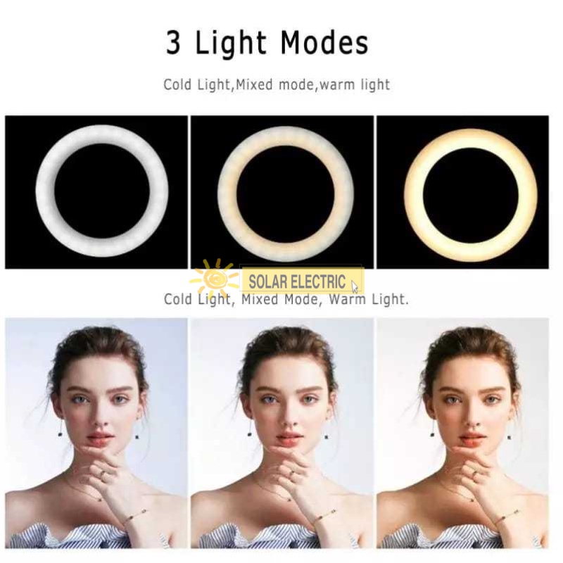 Ring Light 16CM Paket Premium Tripod Mini / Adjustable Ball Head Beautify Lamp Live Streaming Youtuber Selfie TiKtOK