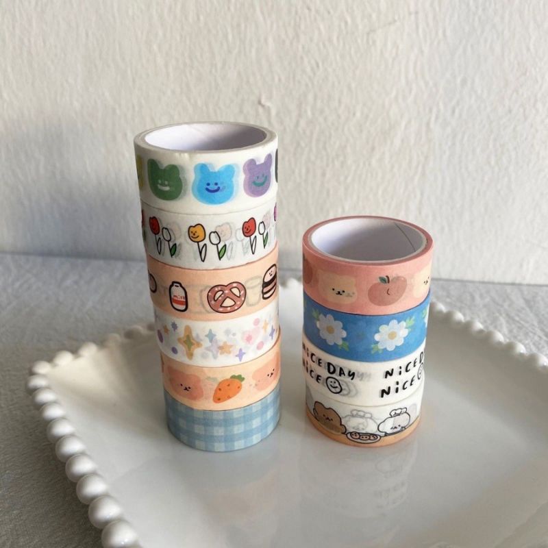 

1 piece washi tape cute Korean aestatic masking tape journal scrapbook
