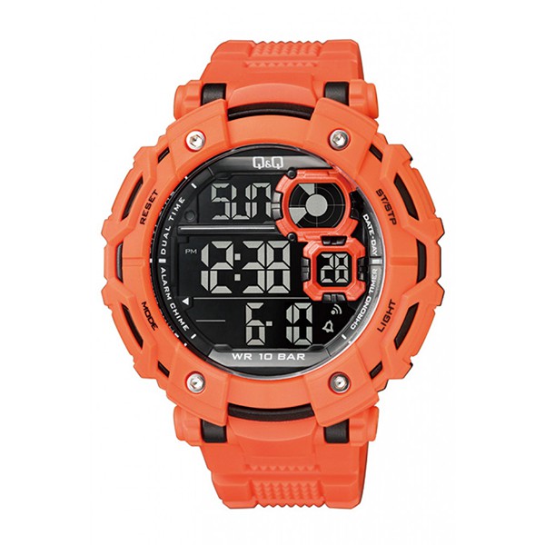 Jam Tangan Pria Casual Sporty Rubber Digital Original Q&amp;Q QnQ QQ M150 M150J Diameter Besar