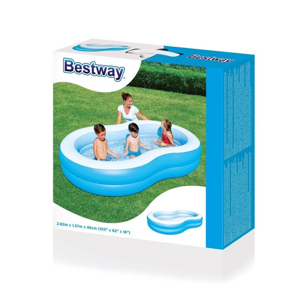 MALANG bisa GOJEK Kolam Renang Anak Jumbo Besar Bestway #54117 Ukuran 262 cm x 157 cm x 46 cm