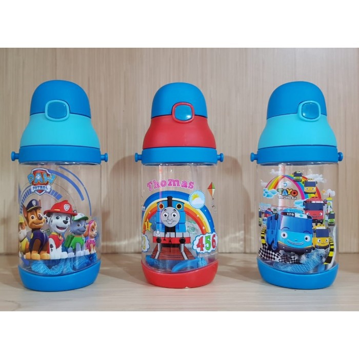 Botol Minum Karakter anak T7001 paw patrol, tayo, little pony, unicorn, lol, thomas and friends 350m