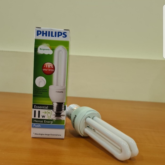 PROMO ( Lampu Philips Essential 11w / 11 watt putih )