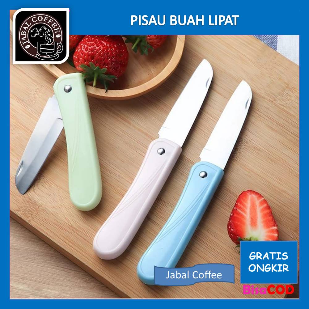 Pisau Buah Travel Peeler / Pisau Lipat Buah Stainless / Pisau Dapur Sayur Lipat