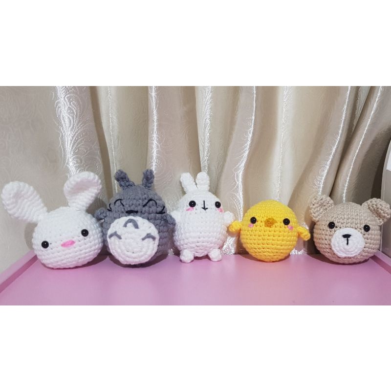 Amigurumi Crochet Mini Character/Boneka Rajut / rajutan  Kecil /Keychain Gantungan Kunci/Properti fo