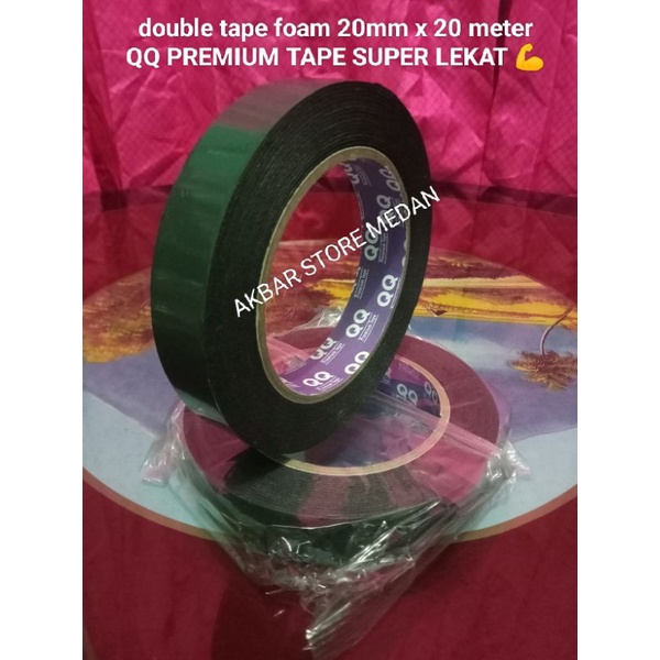 

double tape foam QQ premium tape original super lekat 20mm x 5 meter full