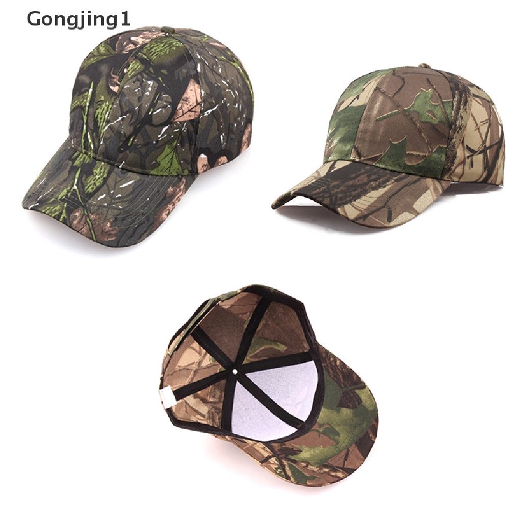 Gongjing1 Topi Baseball Adjustable Motif Camo Untuk Pria / Wanita