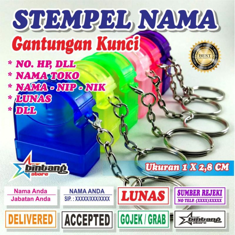 STEMPEL NAMA, BIDAN, JABATAN, DOKTER,LUNAS, APOTEKER, NO. HP, CUSTOM
