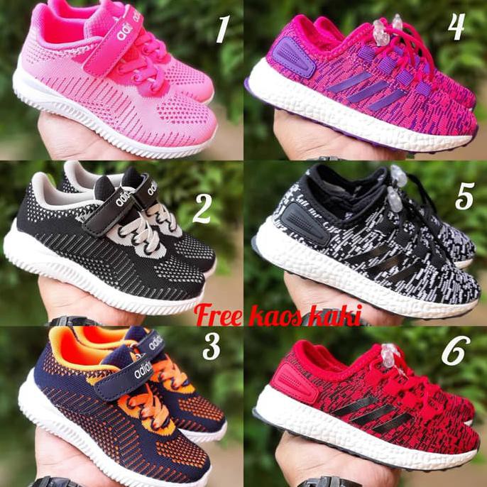 Adidas Neo Anak Slip On size 25 - 34 sepatu man wanita tanpa tali pink - 25, Satu DISKON