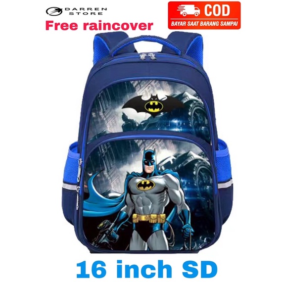 Tas Anak Tas Batman 6D timbul 16 inch Tas import