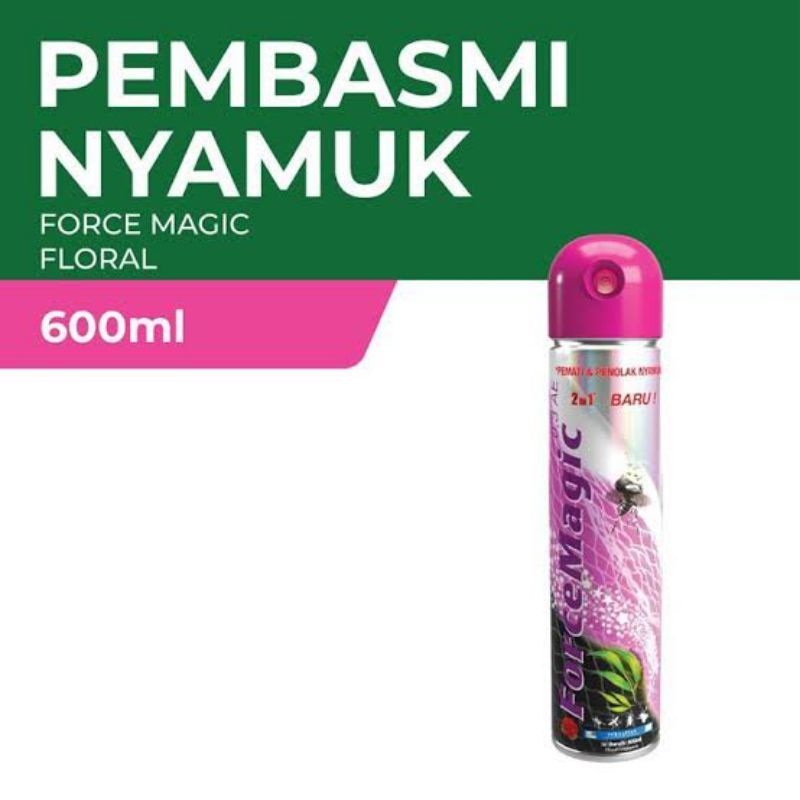 Force Magic Floral pink obat nyamuk semprot 600 ml