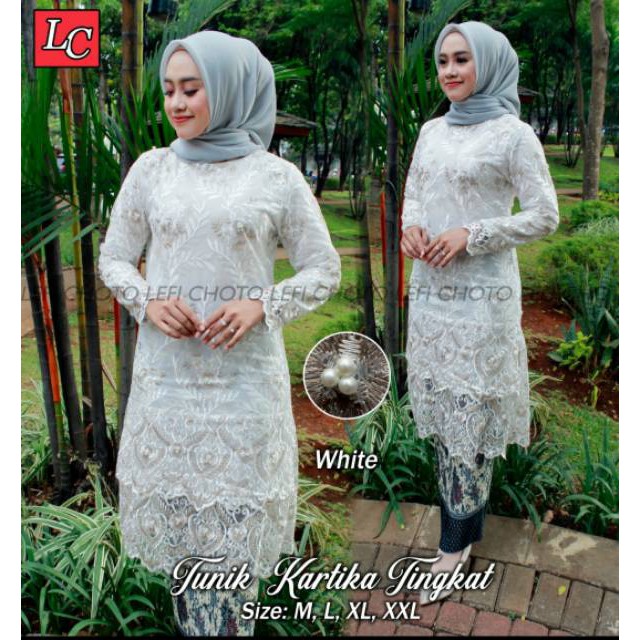 Stelan Tunik Tile Kartika Tingkat2 + Rok Original Butik,Realpic