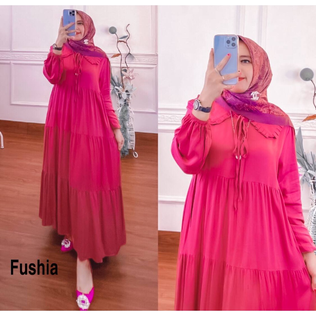 MARSYA MIDI DRESS VIRAL TERLARIS RAYON PREMIUM