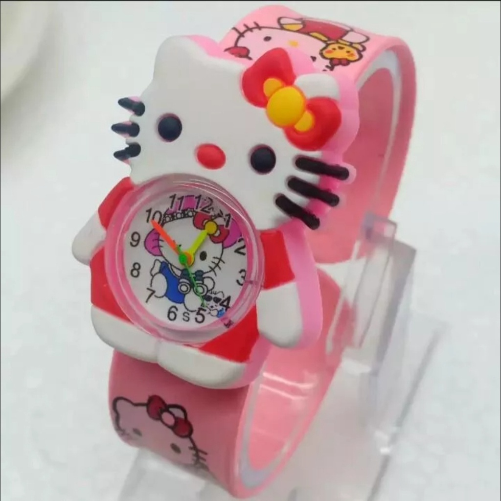 Jam Perempuan Jam Tangan Anak Jam Tangan Anak Cewek Jam Tangan Hello Kitty Tali Rubber