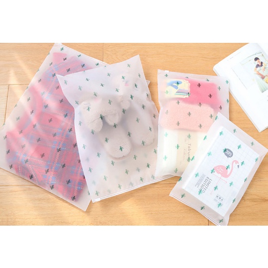 (NCS) ZIPPER STORAGE BAG KAKTUS cactus Kantong Serbaguna untuk Travel Pouch Kosmetik