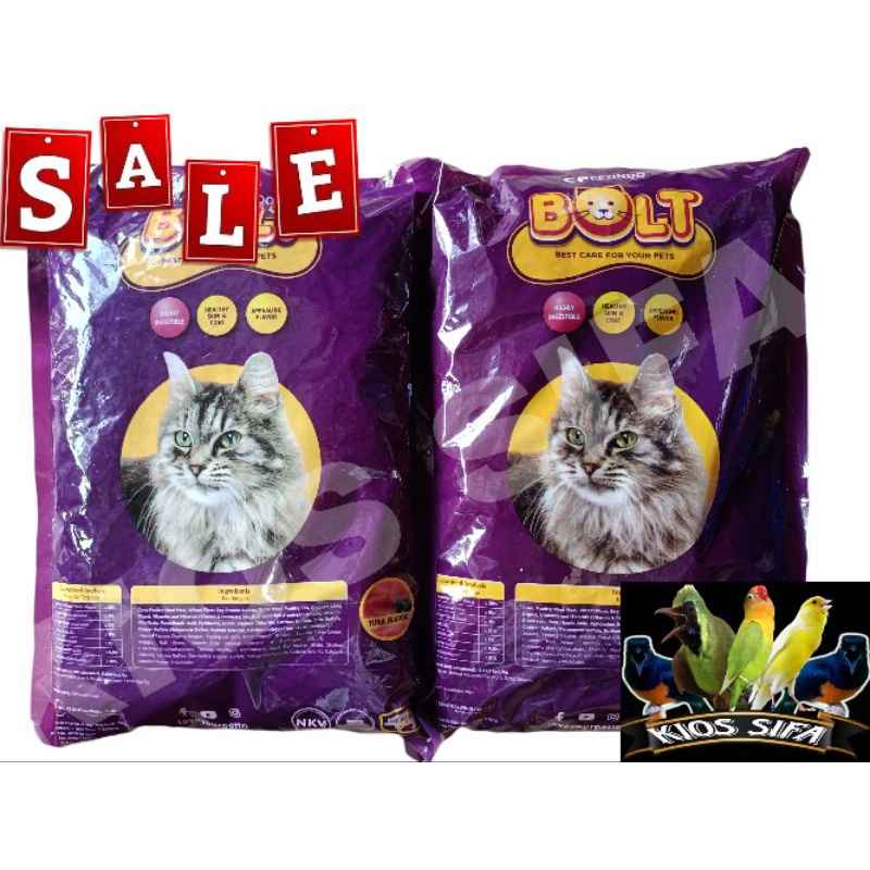 Pakan Kucing Bolt Repack 800gr
