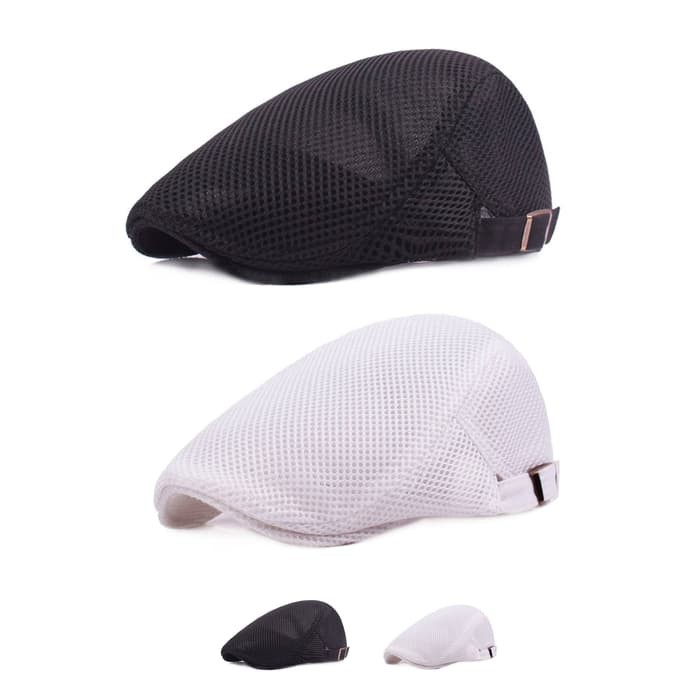 TOPI COPET/PET/FLATCAP/PELUKIS MOTIF JARING PRIA WANITA