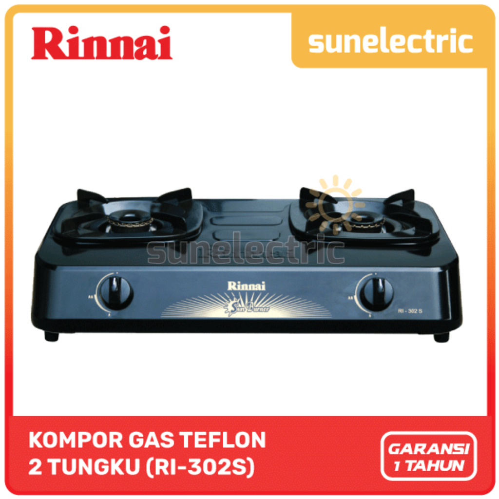 Rinnai RI 302 S Kompor Gas Stove 2 Tungku RI-302 S / RI302 S/ RI 302S/ RI302S / RI-302S