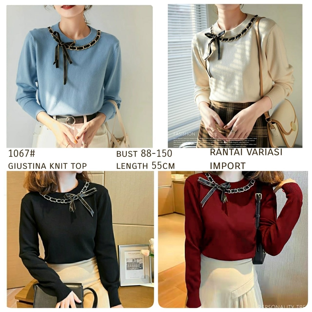 05 - 1397 IMPORT RAJUT BLOUSE ATASAN BAJU PAKAIAN BLUS WANITA CEWEK FASHION TRENDY