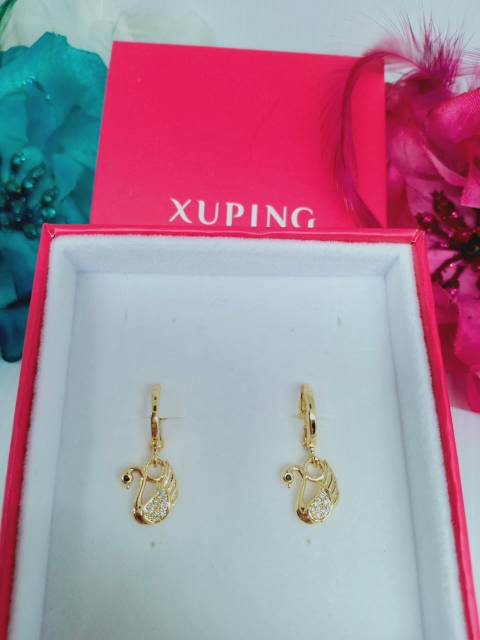 Anting xuping lapis mas 18 k permata zircon ♡TIN-15♡