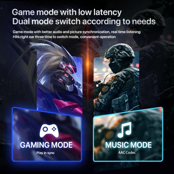 KIIP TWS Earphone Bluetooth GM6 Gaming Mode - Low Latency 65ms - Bluetooth 5.0 - Garansi Resmi 1 Tahun