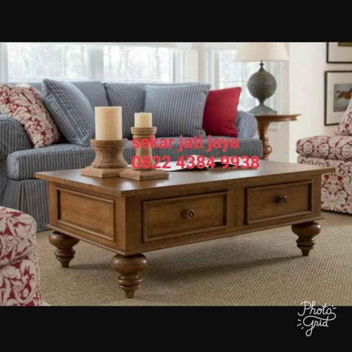 Meja tamu coffee table meja kopi jati jepara
